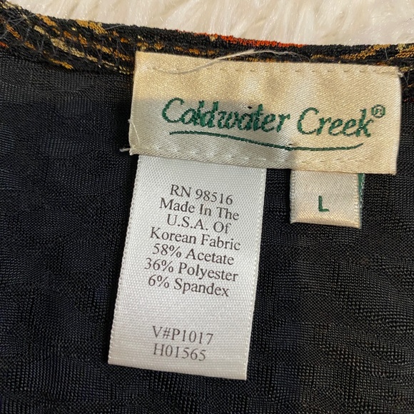 Coldwater Creek Two Piece Shell with open front Cardigan Fall Colors - Picture 3 of 9